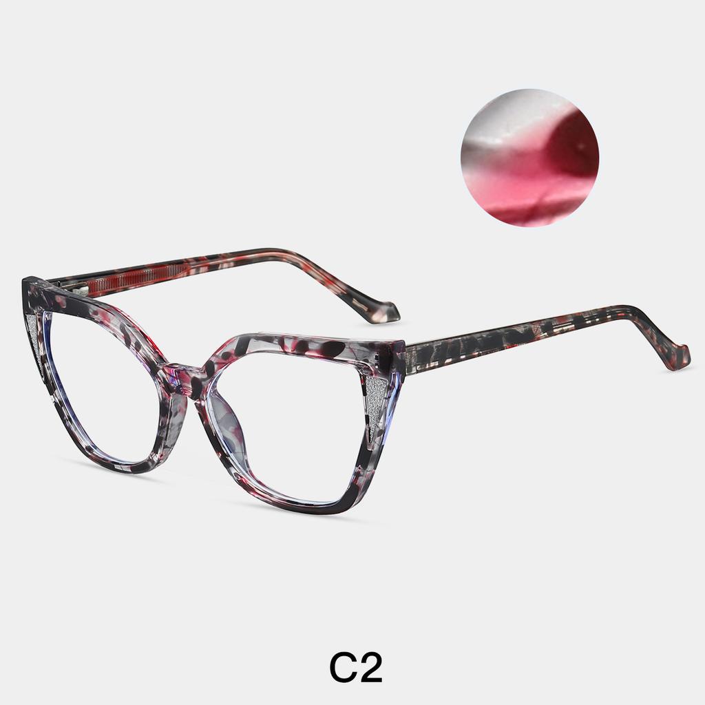 TR90 Anti Blue Light Oversized Cat Eye Reading Glasses Women Ultralight Acetate Computer Eyewear Optical Presbyopia Glasses +1.5