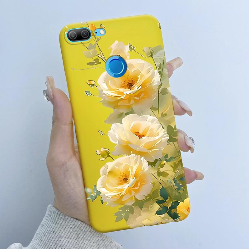 For Honor 9 Lite LLD-L21 LLD-L31 Phone Case Flower Girl Design Soft Silicone TPU Back Housing for Honor 9 STF-L09 STF-AL10 Cover