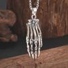 Vintage Gothic Hell Reaper Scythe Pendant Mystical Demon Necklace for Men Personality Punk Halloween Trend Jewelry