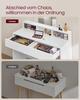 Toilette with large mirror and 2 drawers 3 Open compartments cosmetic table modern white