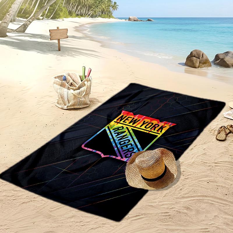 Asciugamano da Spiaggia Stampa New York Rangers Morbido Portatile Asciugatura Rapida?Asciugamano Asciutto Per Piscina Vacanza Estiva Sport all'Aperto