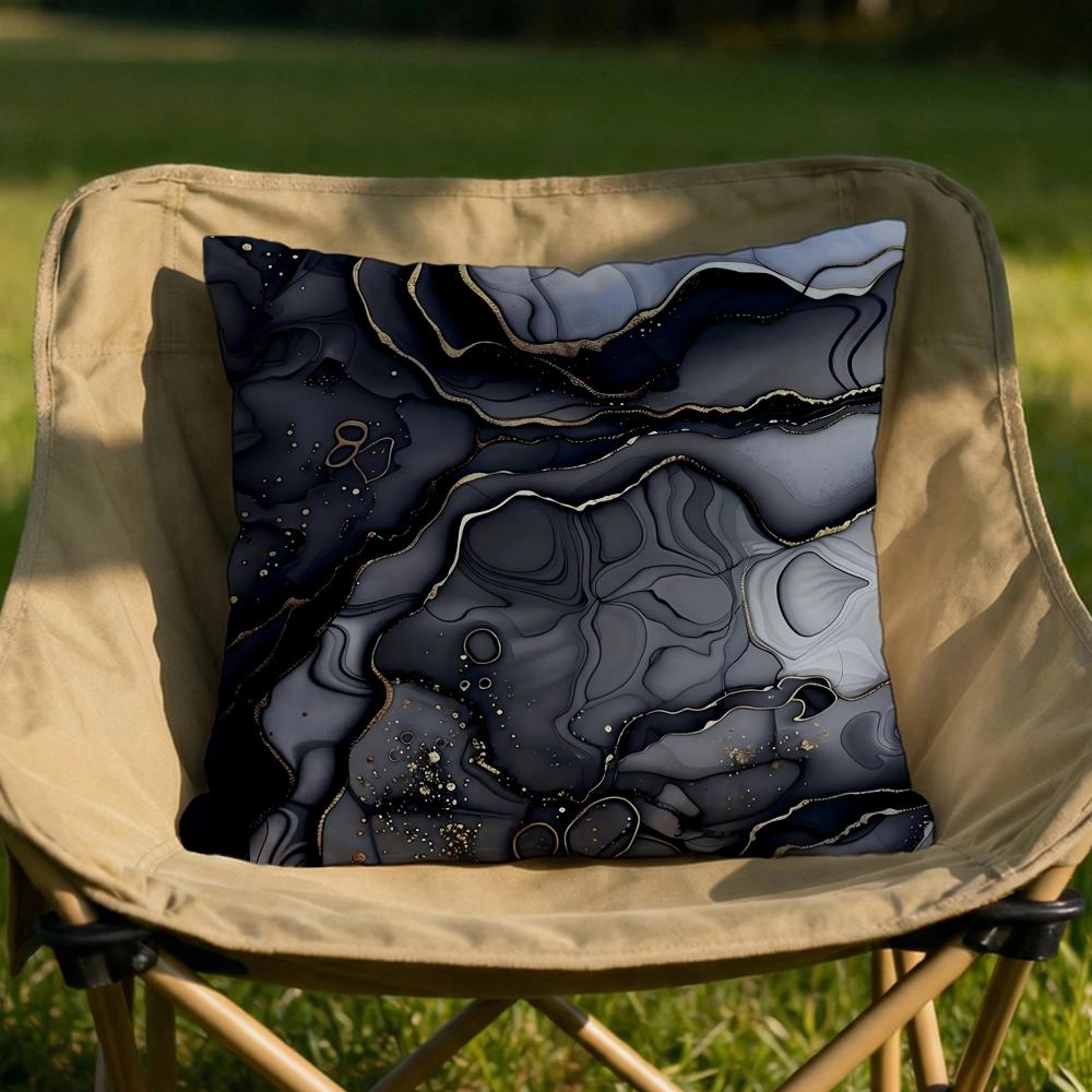 Minimalist Marble Patterned Cushion Cover Soft Reversible  Durable Pillow Cover  MultiScene Use for Home  Car Daily Comfort