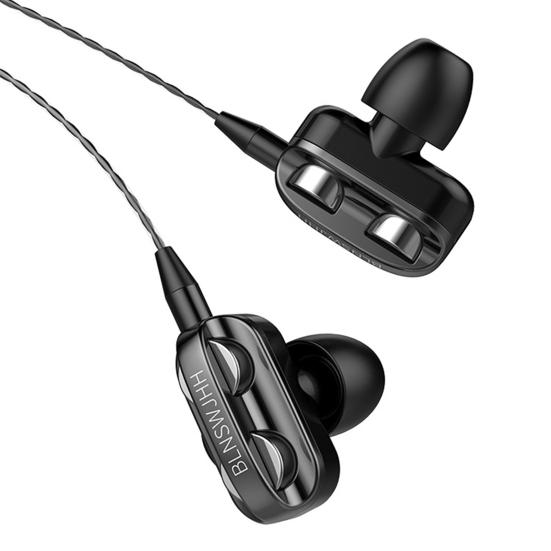 

A4 Headphones Lightweight Universal Plastic In-Ear Heavy Bass Earphones чорний