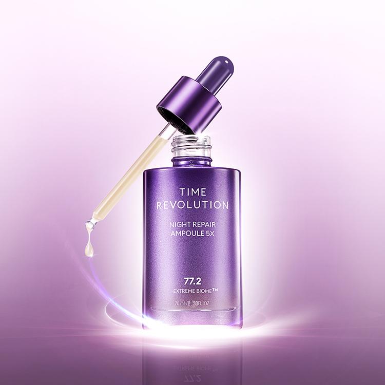 MISSHA Time Revolution Night Repair Ampoule 5X – Intensive Firming Anti-Ageing Serum, Korean