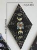 Moon Phase Butterfly Wooden Wall Hanging Wall Decor Rhomboid Boho Home Decoration Witch Decor Room Decors Aesthetic Crafts Gifts