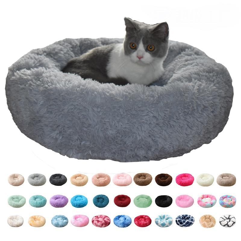 Cheap Super Soft Dog Bed Plush Cat Mat Dog Beds For Large Dogs Bed Labradors House Round Cushion