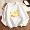 Graphic Ciao Bella Lemon Harajuku Children'S Sweatshirt Pullover Crew Neck Graphic Print Hoodie Boy/Girl Kids Hoody