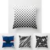 Stylish Geometric Cushion Cover With Dotted Grid And Triangular Patterns For Modern Decor