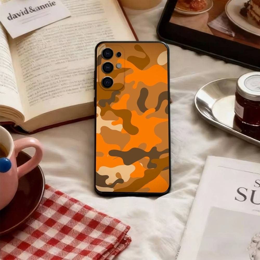 Bright Camouflage Pattern Phone Case Soft Black For Samsung S25,S24,S21,S22,S23,S30,Ultra,S20,Plus,Fe,Lite