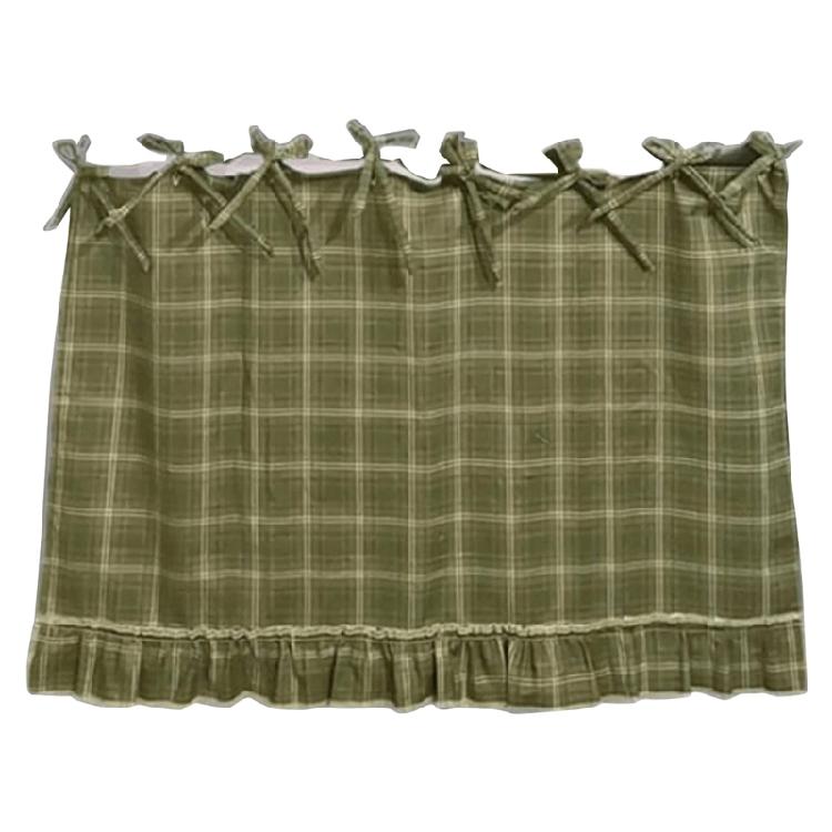 Heat Resistant Fabric Oven Curtain With Adjustable Ribbons And Elegant Ruffled Trim Cabinet Dish Washer Hide Skirt Cover