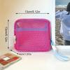 Square Mesh Cosmetic Bag, Portable Square Cosmetic Storage Bag With Zipper, Multi-Purpose Sundries Storage Bag