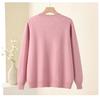 Spring and Autumn Loose Knit Cardigan for Middle-aged Women - Round Neck, Single-breasted Sweater