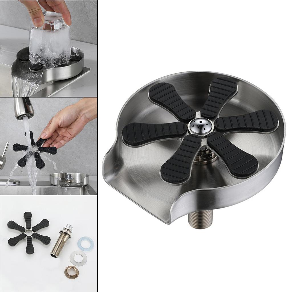 Sink Faucet Glass Rinser Accessories DIY Replacement Silicone Pads Easy Use