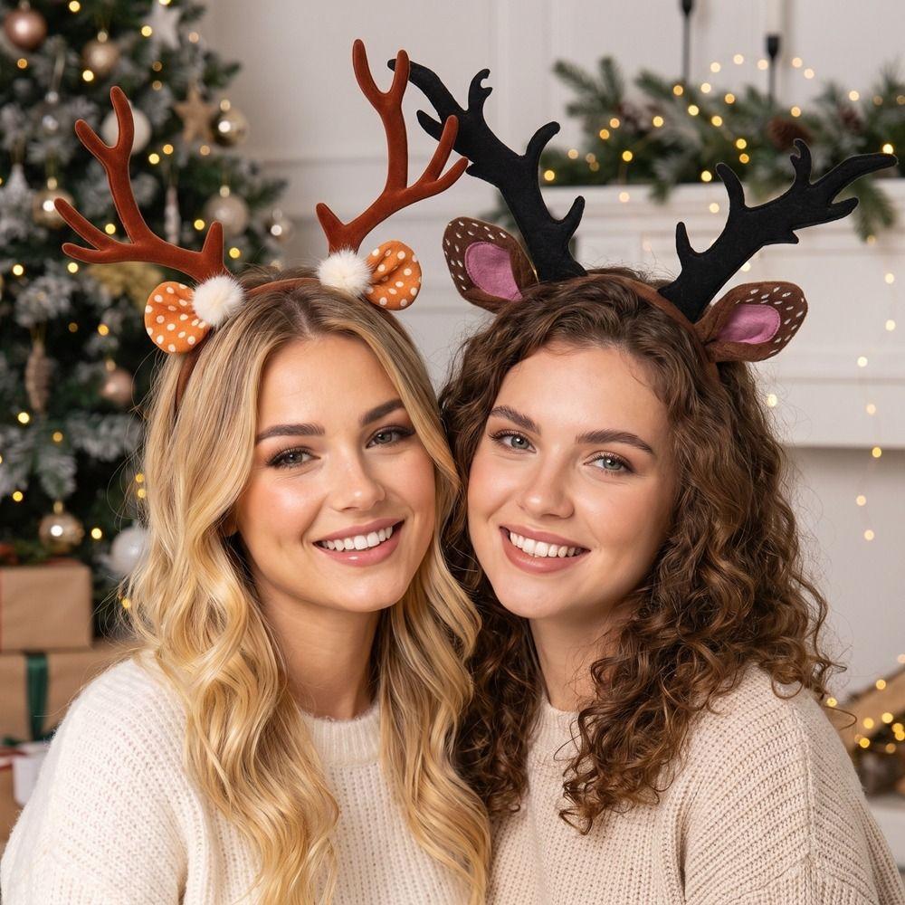 Elk Reindeer Hair Hoop Snowflak Xmas Hairband Cute Christmas Headband New Year