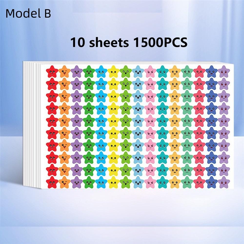 1500 Star Stickers Reward Chart Set – 10 Sheets, Holographic & Classic Designs For Kids, Students, Teachers – Positive Reinforcement Stickers