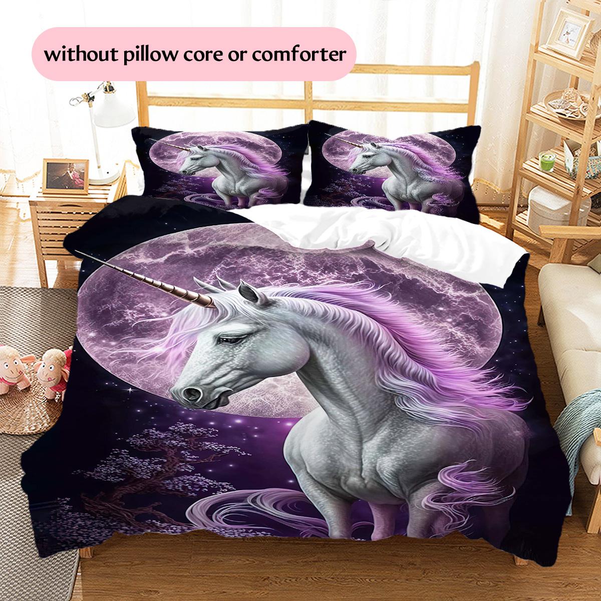 

1PC Horse Bedding Quilt Set Quilt Cover Pillowcase Home Decoration Birthday Gift (1 * duvet cover + 15 * pillowcase, without core) 135x200cm