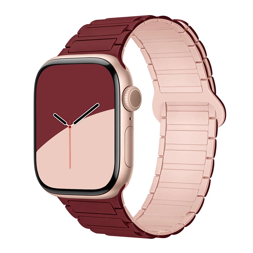 bands for Apple Watch strap 40mm 46mm 45mm 44mm 41mm 49mm Magnetic Silicone correas Bracelet iWatch Series 11 10 9 8 Se ultra2 3