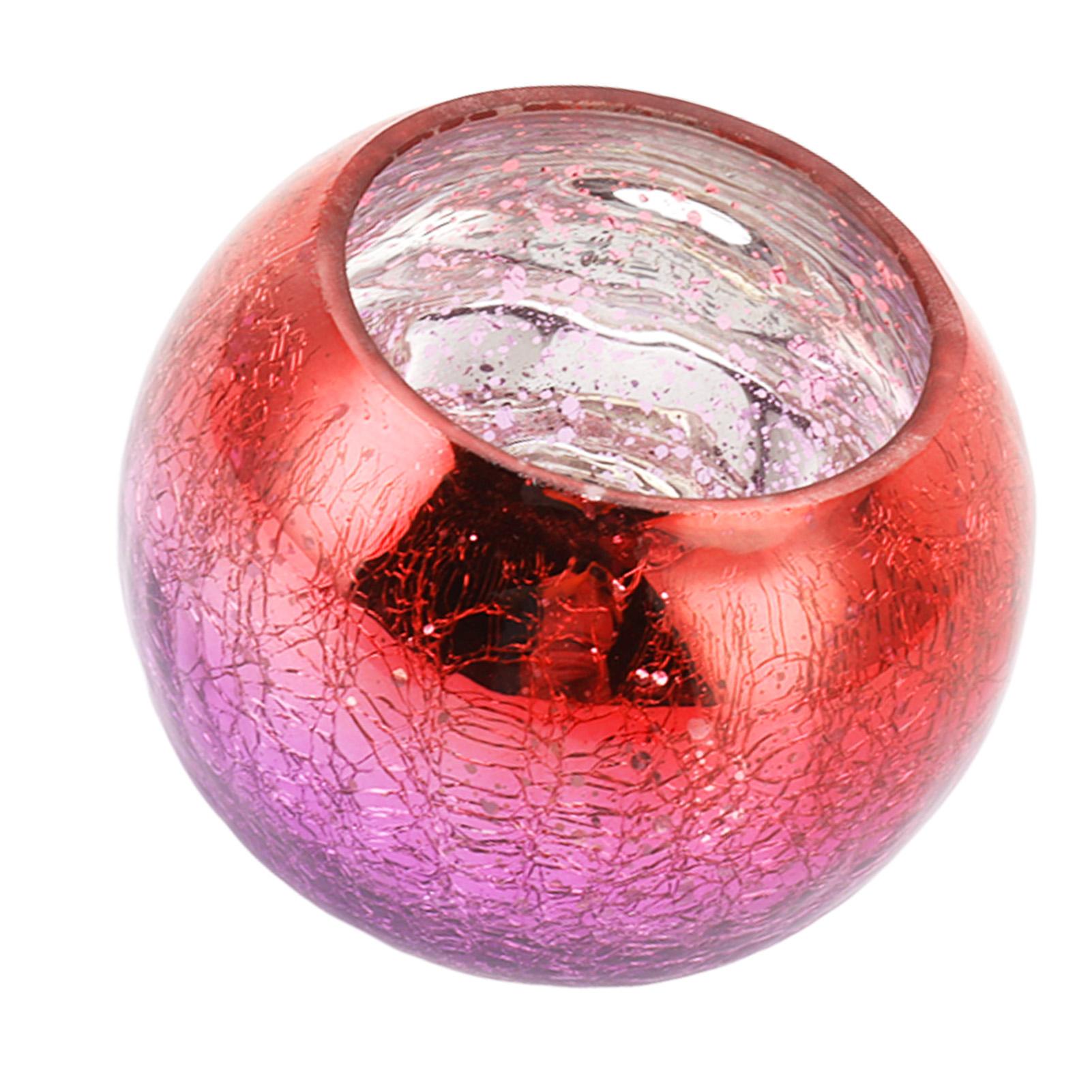 

Стеклянный подсвечник с трещинами, гальванизированный, постепенный, красный, фиолетовый, подставка для свечей, украшение в центр стола