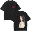 T-shirt Grafica Lana Del Rey Occhi Vintage Lavata Uomo Donna Moda T-shirt Oversize a Maniche Corte Maschile Casual Cotone