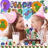 Banban Garden Party Decorations Include A Cake Figurine, Banner, And Balloons