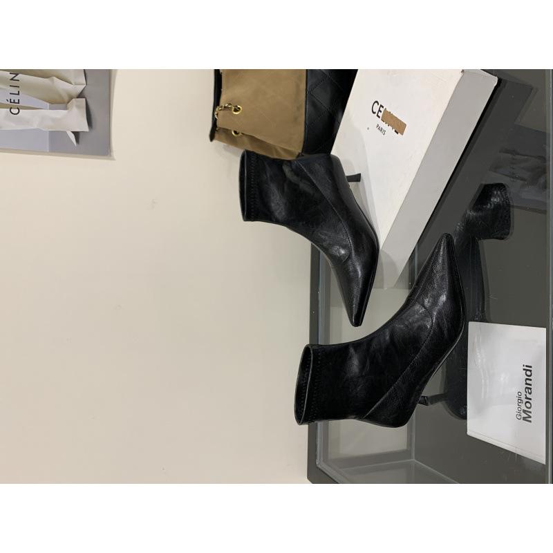 French Pointed Sleeve Thin Boots Temperament Thin Heel Fashion Boots 2025 Autumn and Winter New Women's Short Boots
