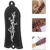 SUPVOX Black Bell-Shaped Truss Rod Cover with Tree Pattern for Electric Guitar, 2 Holes, Metal, Easy to Install with Screws, 2.30 * 1.06 * 0.05 Inch