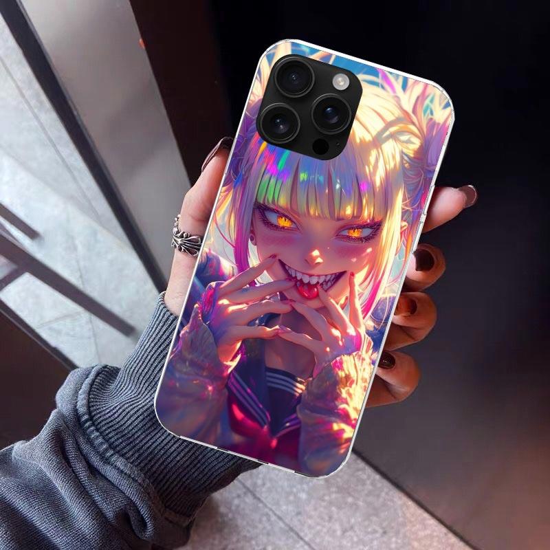 Himiko Toga My Hero Phone Case For iPhone 17 Air 11 13 Mini 14 15 Plus 16 12 Pro Max 16E SE 7 8 Pattern Soft TPU Back Cover  17