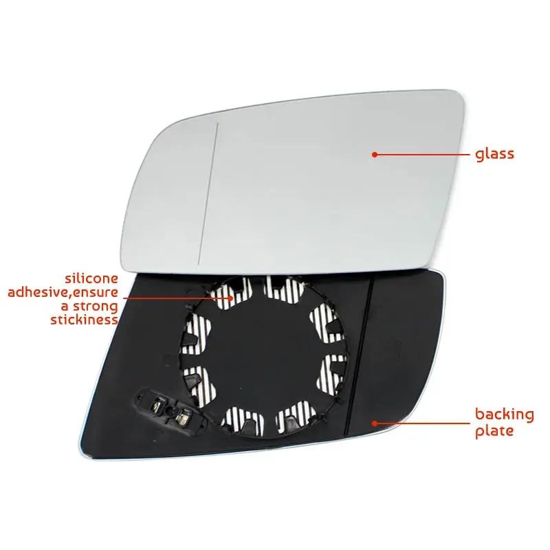 Car Wide Angle Heated Mirror Glass With 4 p For BMW 5 E60 / E61 (2003-2009) 6 E63 / E64 (2004-2010) Car Rearview Accessory