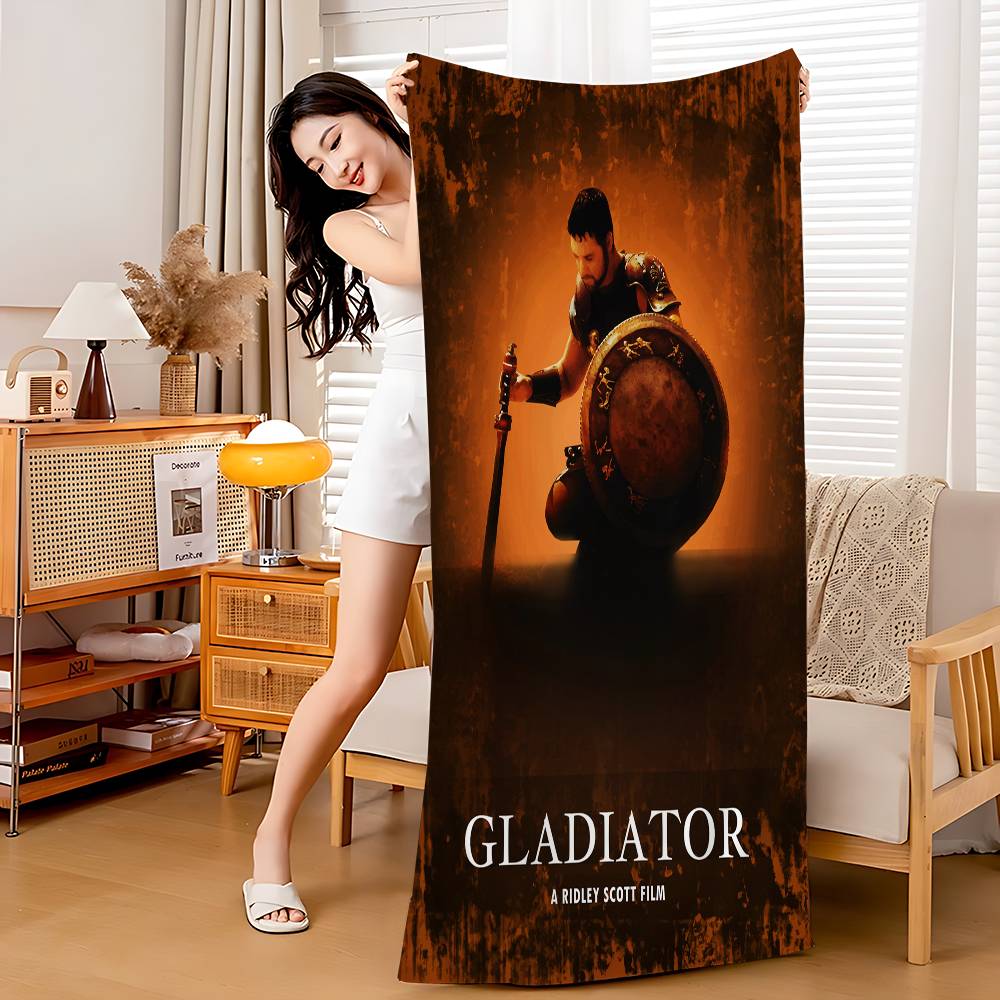 Gladiator Klassischer Film Strandtuch Bunte Badetücher für Mädchen Mikrofaser Schnelltrocknend Sandfrei Strand Yoga Spa Fitnessstudio Pool