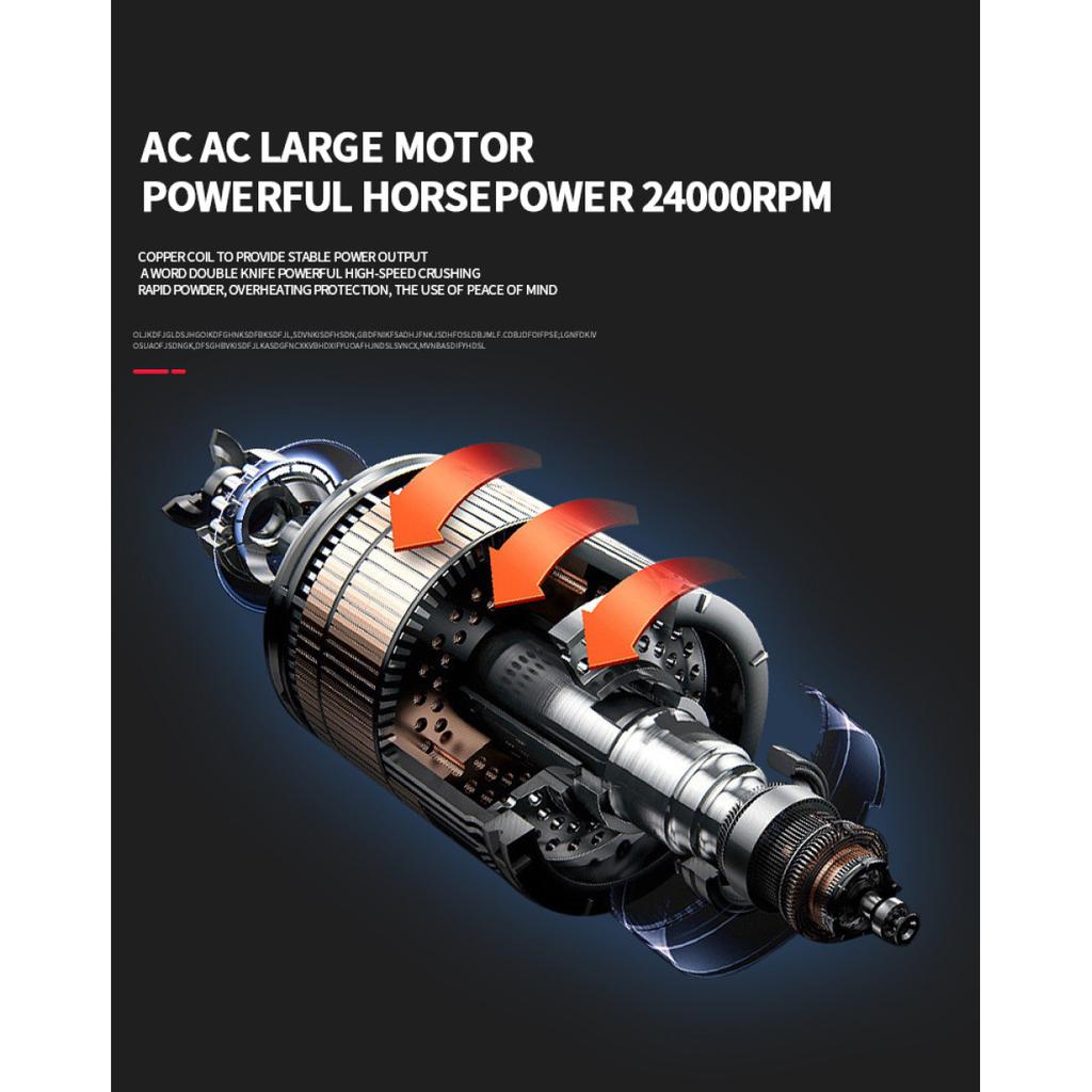 מכונת חלב סויה ניידת 350 מ"ל עם מסחטה, בלנדר ומתג בטיחות