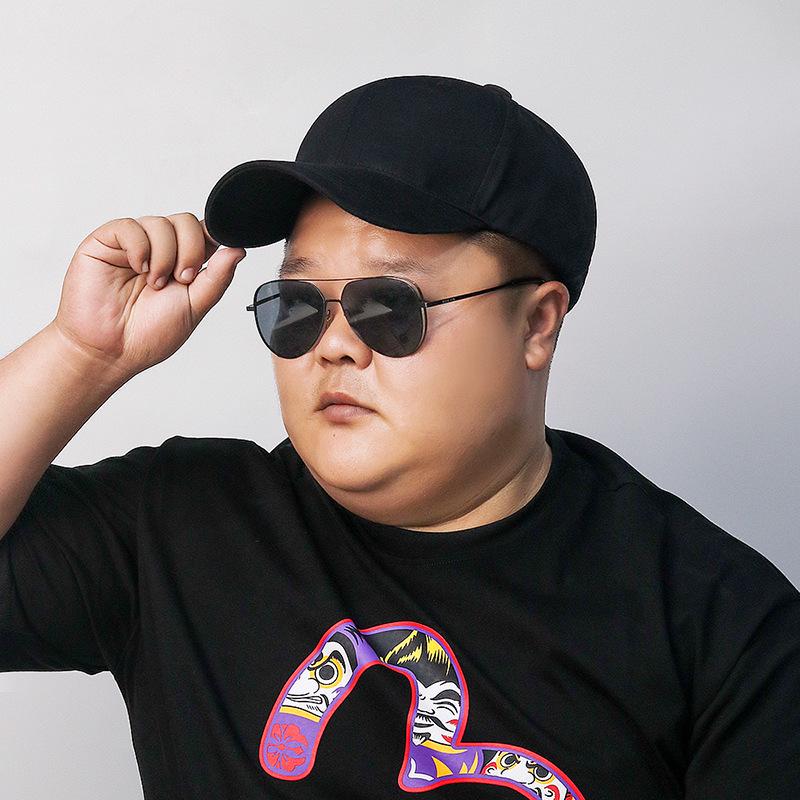 In Stock: Large Adjustable Cotton Baseball Cap, Plus Size, for Men and Women, Solid Color, Extra Large Duckbill Design