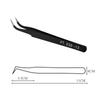 2PCS/set Stainless Steel Black Curved Straight Eyebrow Tweezers Anti Acid Nipper Rhinestone Picking Tool False Eyelash Nail Art Tool
