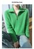 Lekasha 100% Mink Cashmere Zipper Knit Cardigan - Women's Loose, Versatile Autumn/Winter Outerwear