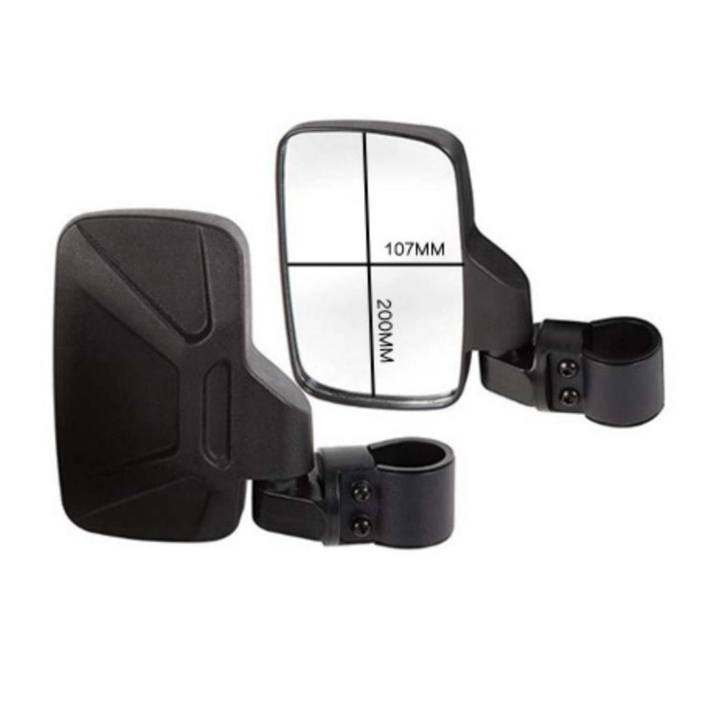 2 Pieces UTV Side Mirror Wide Angle BackwardViewing Easy to Install offOutdoor Vehicle