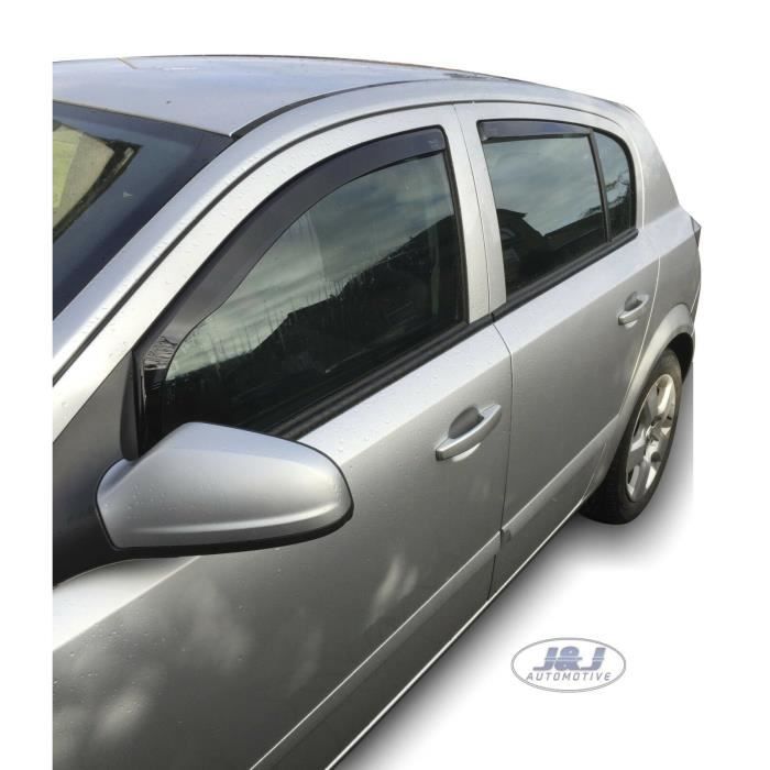 Déflecteurs d'air - J&amp;J AUTOMOTIVE - Opel Astra H 2007-2014 - Fumé - Acrylique renforcé - Installation facile