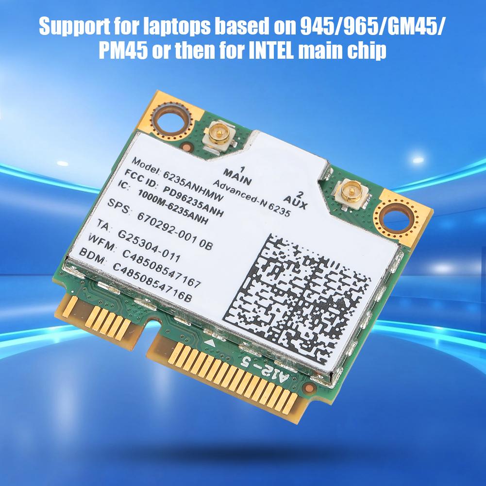 Für Intel 6235AN 6235ANHMW 2,4 GHz 5 GHz 300 Mbit/s Dual-Band Wireless-Netzwerkkarte mit Bluetooth 4.0