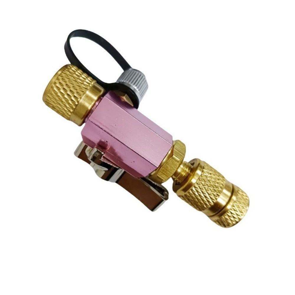 

Brass Construction Valve Core Disassembly Tool Heavy Duty Vacuum Rated Valve Core Removal Tool 1/4in Male Flare рожевий
