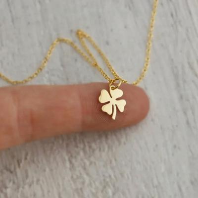 Stainless Steel Four Leaf Clover Pendant Stainless Steel Chain Necklaces for Women Choker Necklace Jewelry Party Birthday Gift