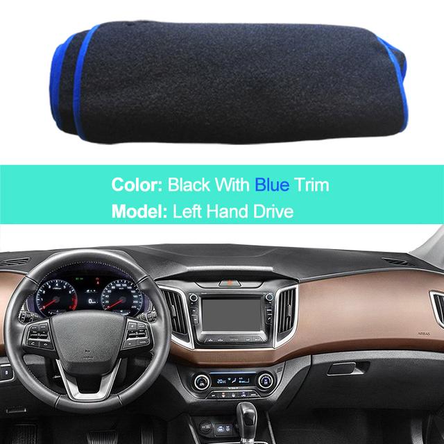 

Для Hyundai Creta Ix25 2014 2015 2016 2017 2018 2019 2020 LHD RHD Автомобільна панель приладів Кришка килимка Накидка Dashmat Protector Pad LHD синій