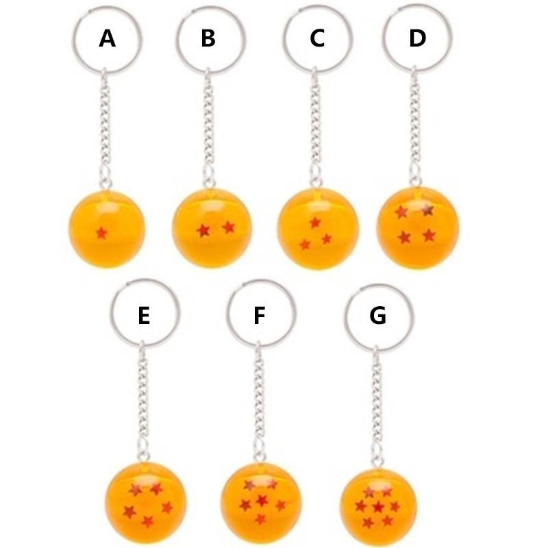 Dragon Ball Z Crystal Balls Keychain   Dragon Ball Z Dragon Ball Action Figures Car Key Chain Ring 1 star