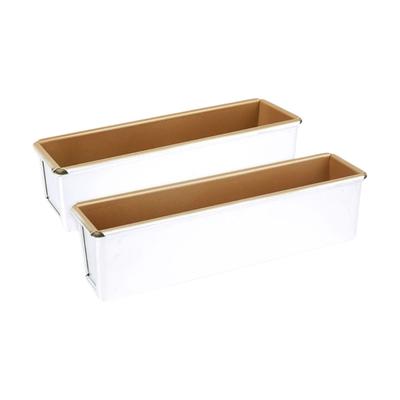 2pcs Rectangular Cake Baking Pans Aluminum Alloy Even Heat Distribution Bread Tins Nonstick Oven Safe Bakewares