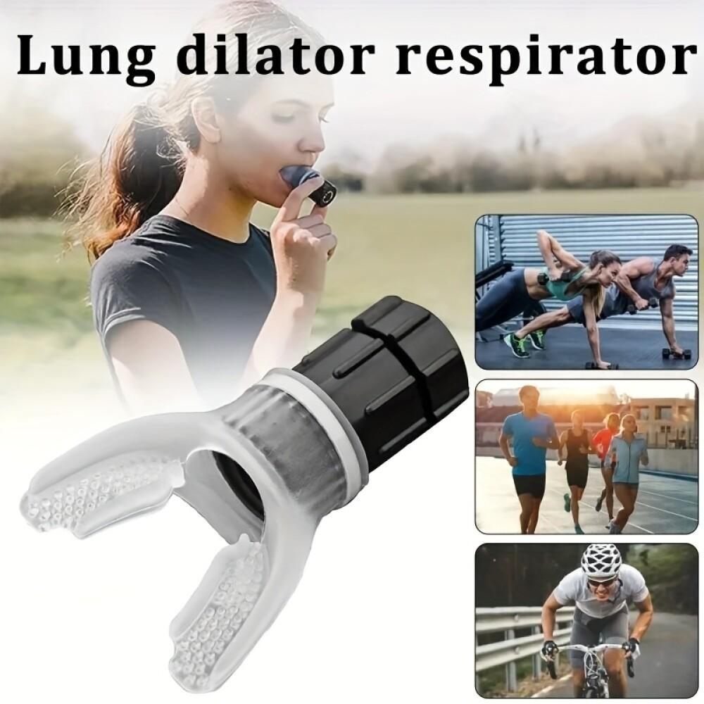 Adjustable Breathing Exerciser Spirometer Portable Lung Trainer For Adults  Black White  Vitality Endurance Boost Travel Fitness