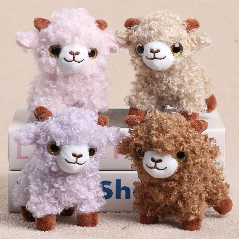 Cute Curly Sheep Plush Toys With Soft Fluffy Fabric Shiny Eyes Perfect For Kids Gifts Home Bedroom Decor