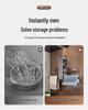 Wall-Mounted Punch-Free Clothes Hanger and Storage Rack