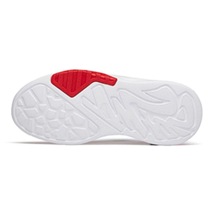 Anta Kids Non-Slip Wear-Resistant Shock Absorbing Low-Top Skate Shoes Kids Sneakers Black White Red A312218002-3
