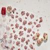 Tomoni Chinese Style Glitter Nail Art Stickers - Super Sparkly Pink Smoke Firework Design for New Year Celebrations.