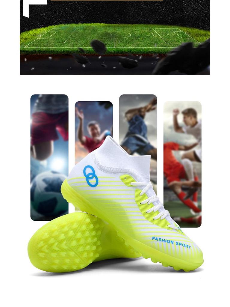 Unisex AG Long Spike Turf Soccer Cleats for Youth - Professional Outdoor Sports & Training Shoes