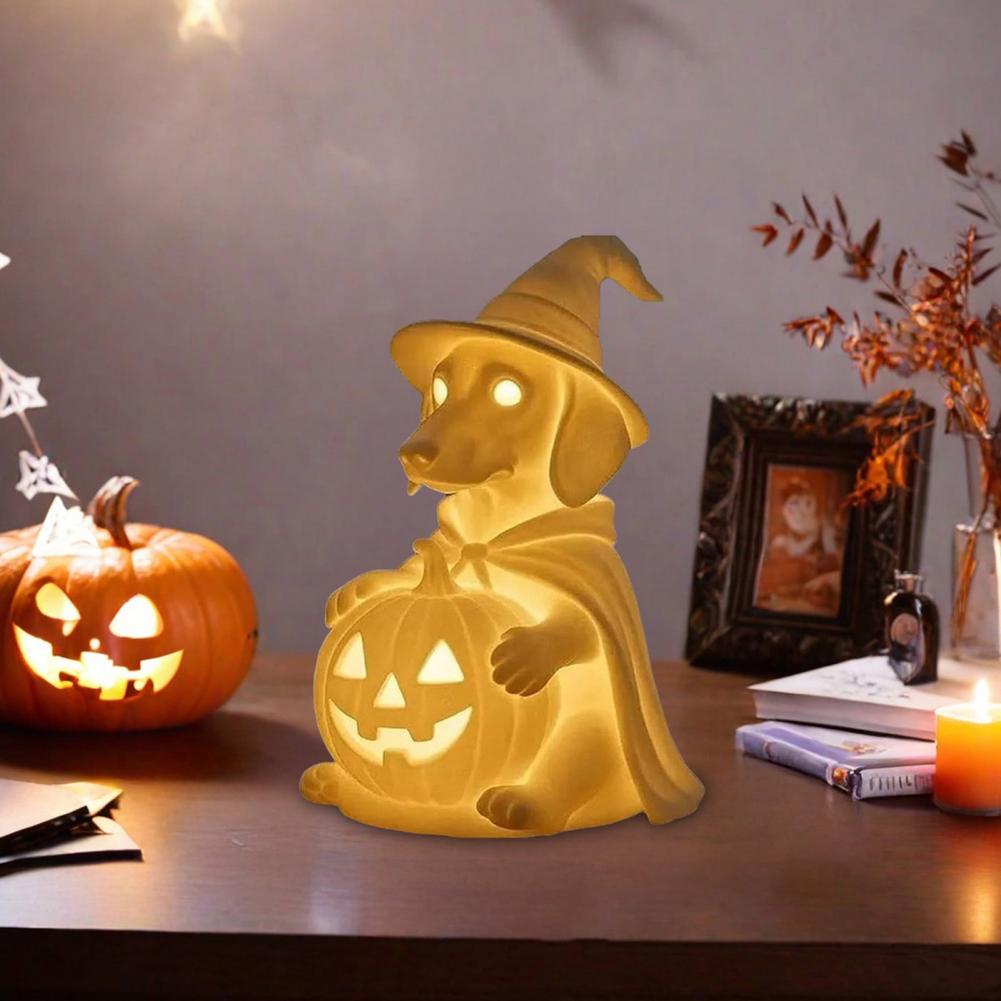Practical Night Light Halloween Dachshund Ghost Lamp Set Led Puppy Night Lights for Dog Lovers Spooky for Halloween for Bedroom