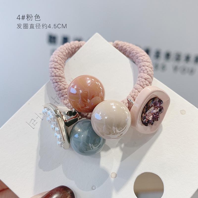 Korean Elegant Hair Rope Bracelet Scrunchie Women Elastic Hair Rubber Bands Accessories For Girls Tie Hair Ring Headdress Holder