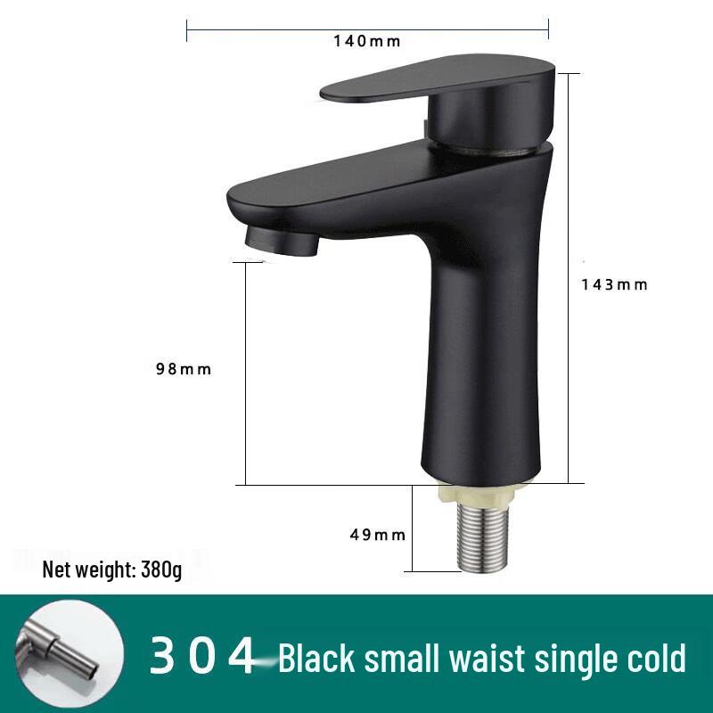 LiIong Stainless Steel Single Cold Basin Faucet